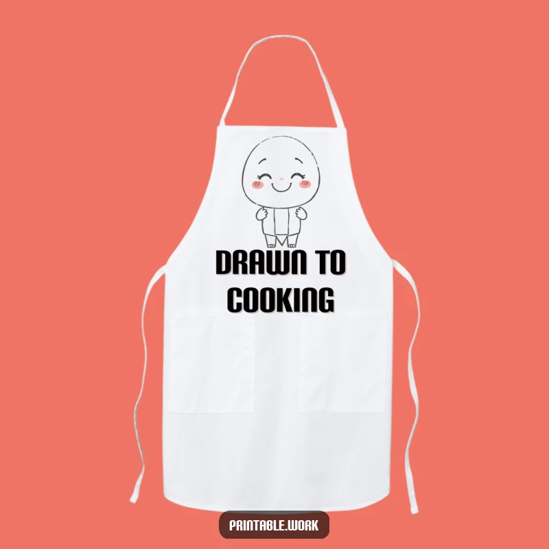 Funny Pencil Character Apron: Artist Wear for Drawing Fun, Perfect Funny Gift