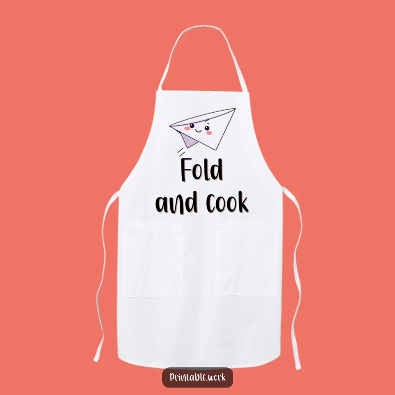 Funny Paper Airplane Apron: Fly Through Your Kitchen Duties