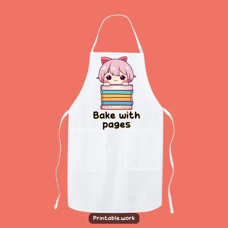 Funny Baker's Peek Apron - Adorable Character, Novelty Humorous Gift for Cooks
