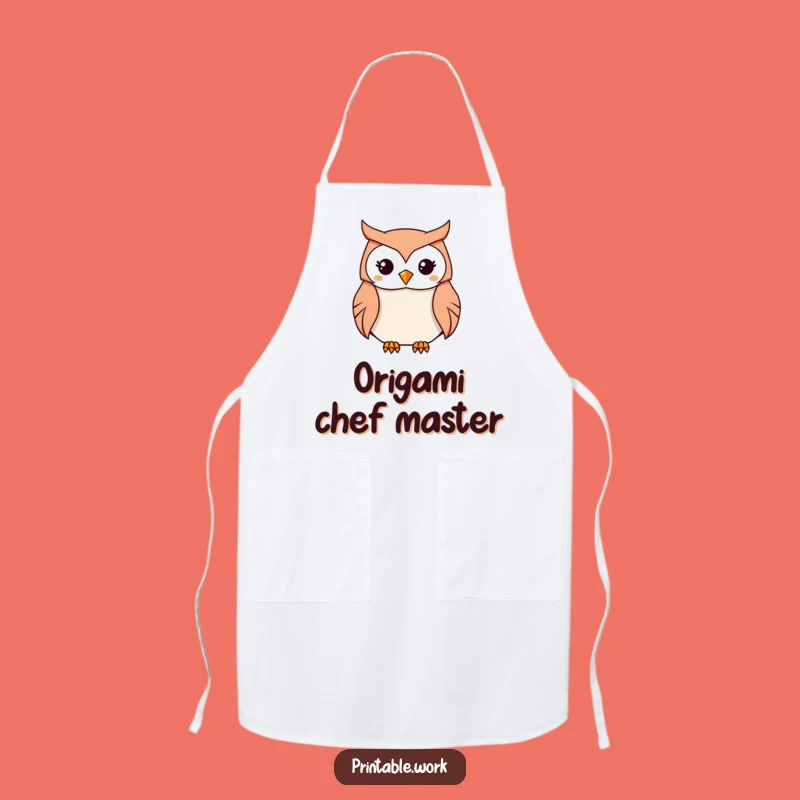 Funny Kawaii Owl Origami Apron: Keep Clean While Crafting with This Funny Apron