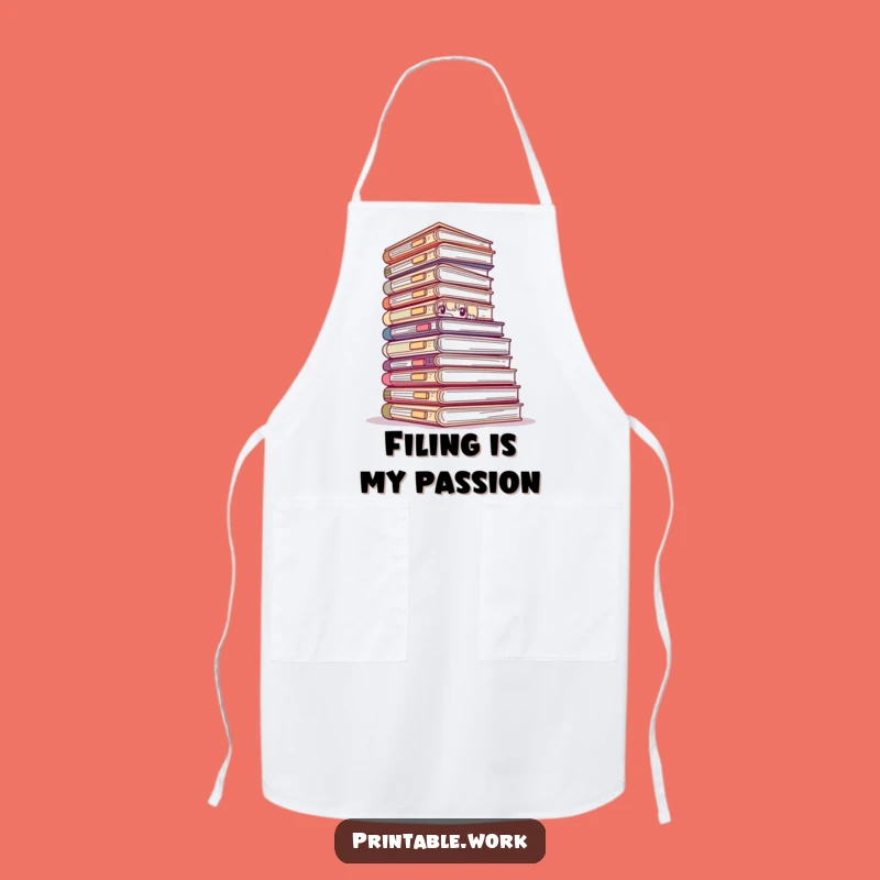 Funny Peeking Files Apron - Hilarious Chef's Attire for Kitchen Chaos