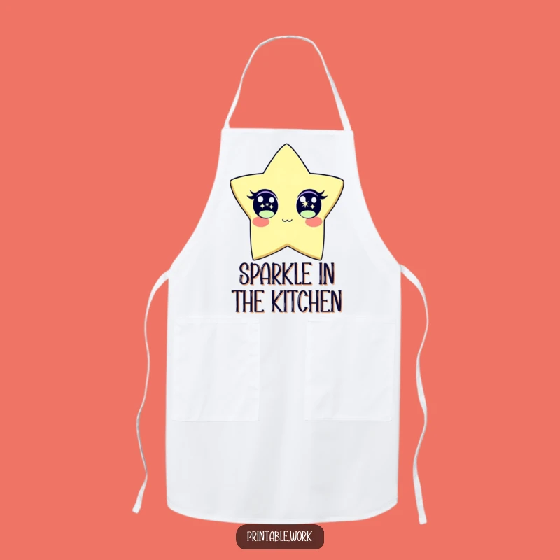 Funny Sparkle Star Apron: Cook Up Fun with this Hilarious and Bright Kitchen Essential