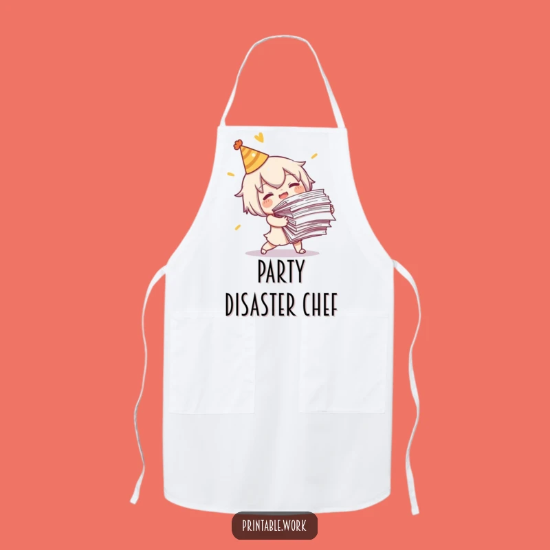 Funny Tripping Character Apron: Kitchen Paper Chaos, Great Funny Gift!