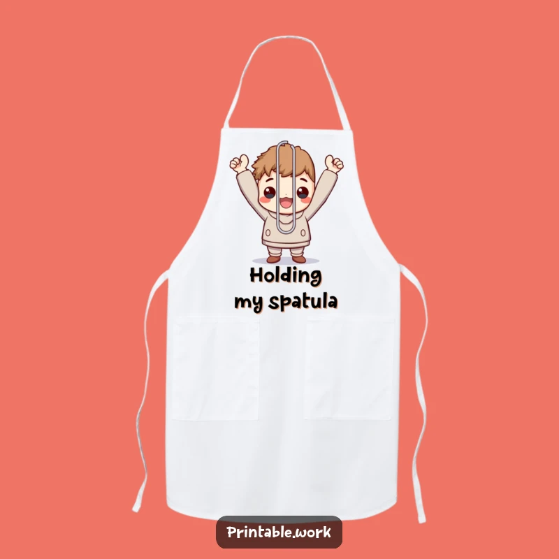Funny Kitchen Conqueror Apron: Paperclip Hero for Culinary Funny Gift