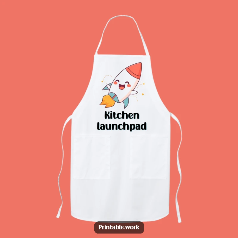 Funny Rocket Chef Apron: Blast Off Kitchen Gift for Cooks