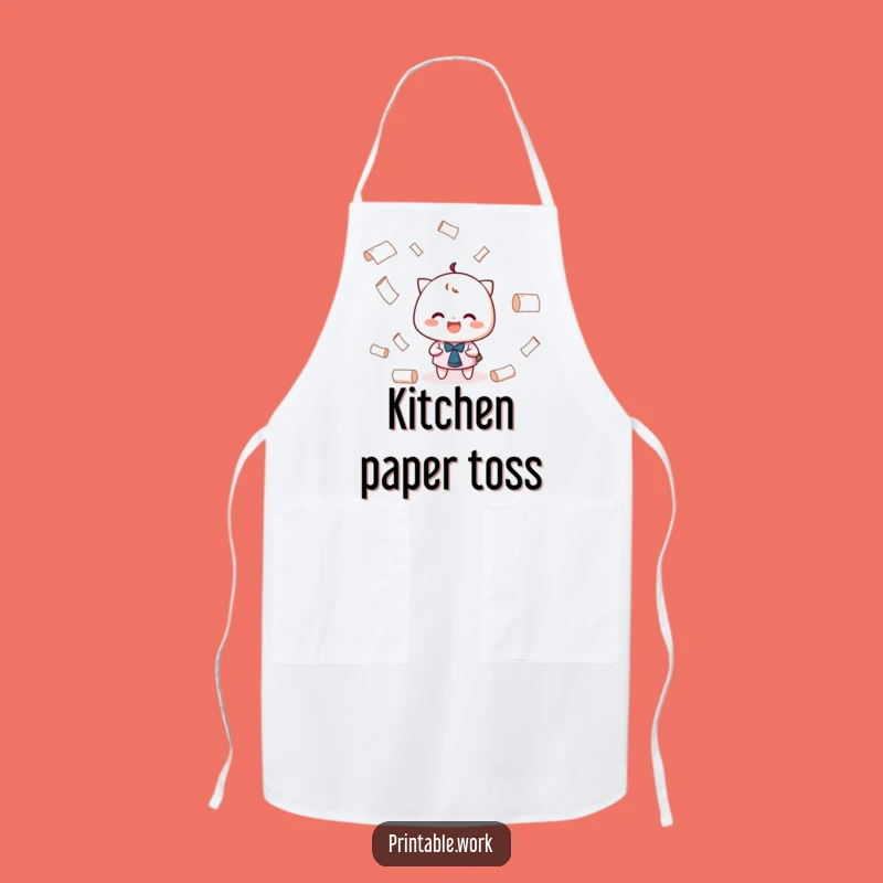 Funny Kitchen Juggling Apron - Grinning Chef Skill - Humorous Gift