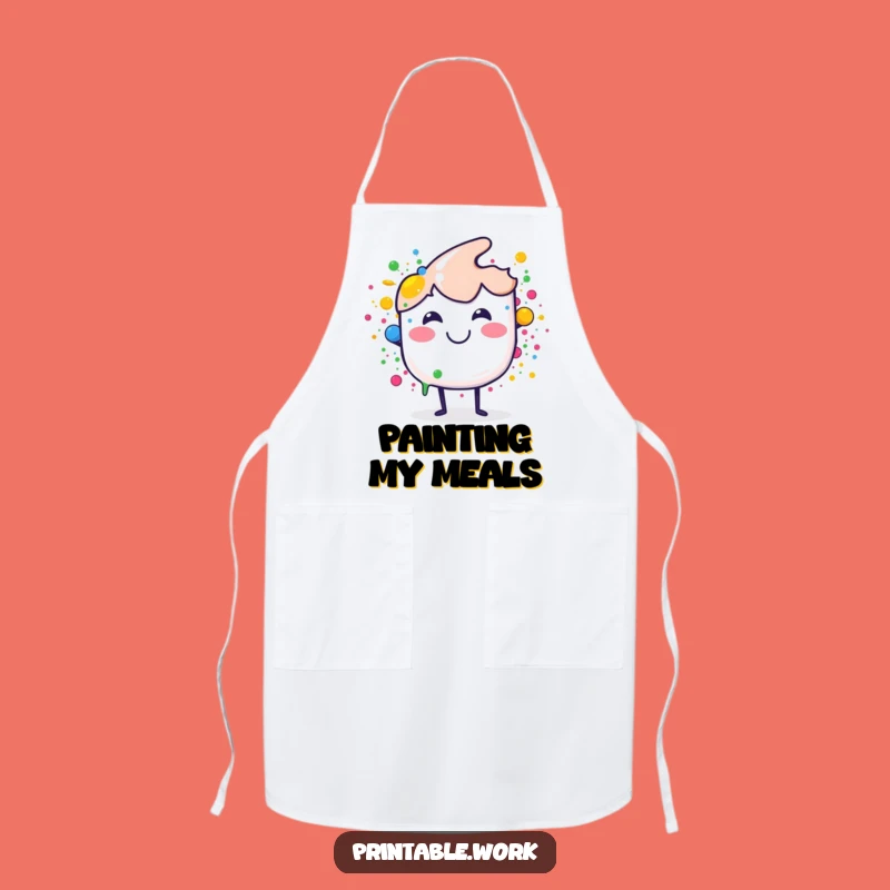 Funny Paint Brush Apron: Protect Your Clothes, Creative Mess, Perfect Funny Gift