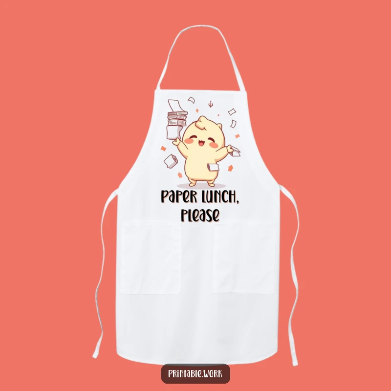 Funny Playful Kawaii Juggling Paper Apron - Tackle Tasks with Fun!