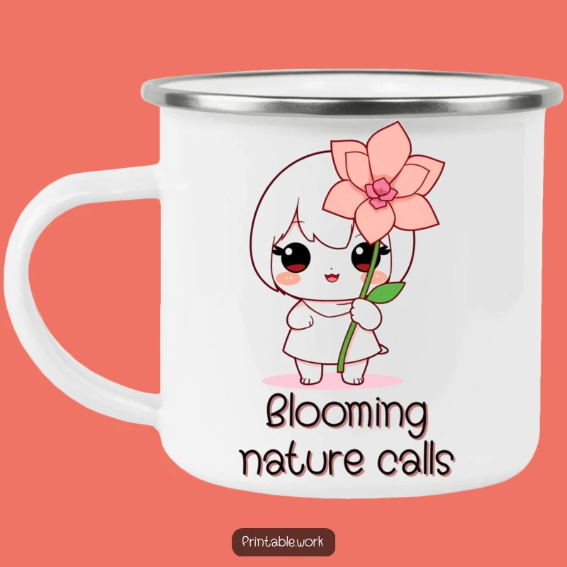 Kawaii Flower Maker Camping Mug - Proud Outdoor Crafter, Great Cute Gift!
