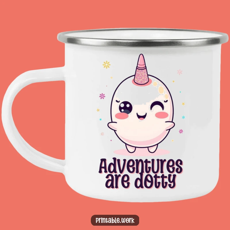 Funny Glitter Glue Camping Mug: Dispense Warmth and Creative Vibes Outdoors!