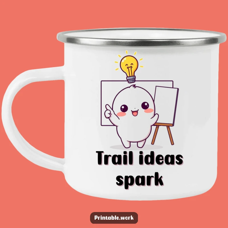 Funny Kawaii Idea Bulb Camping Mug - Outdoor Inspiration Gift