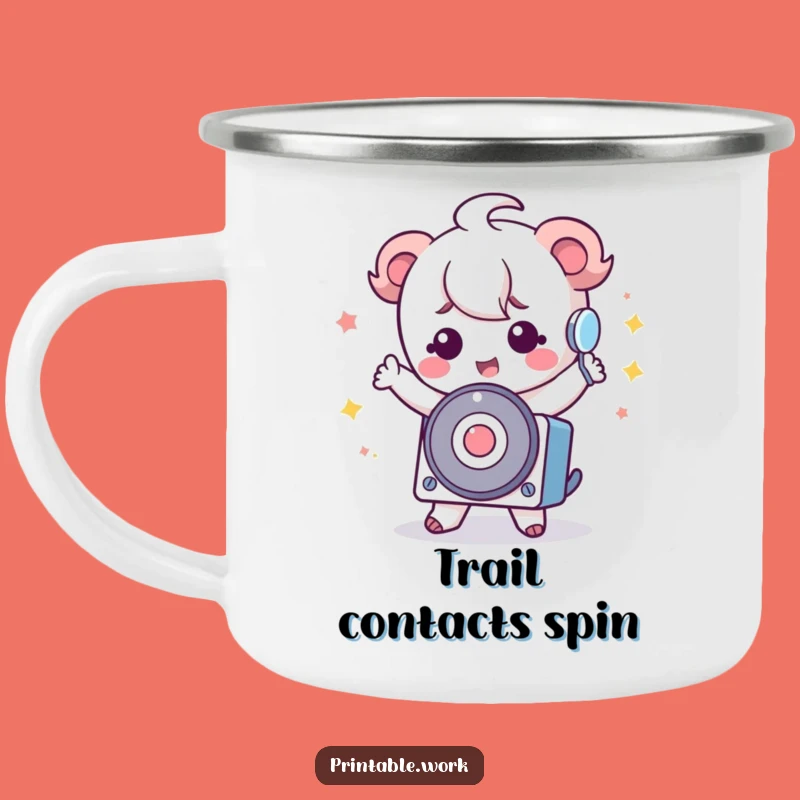 Funny Kawaii Rolodex Camping Mug: Silly Dance Character for Cute Adventure Gift