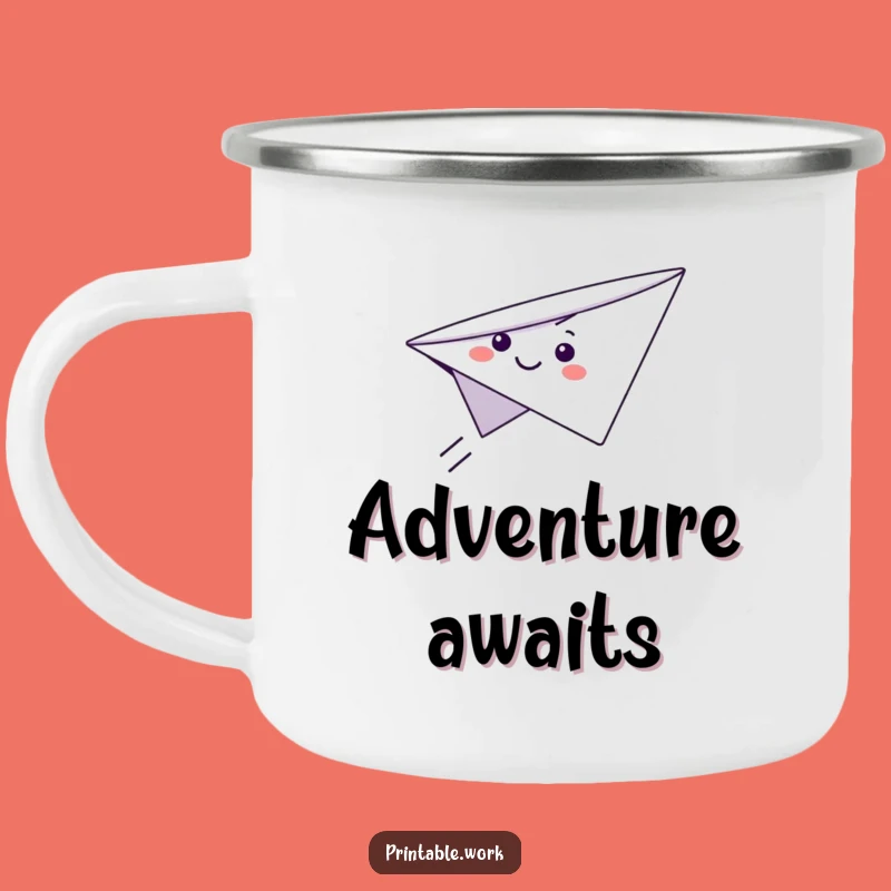 Funny Paper Airplane Camping Mug: Take Flight on Your Adventures