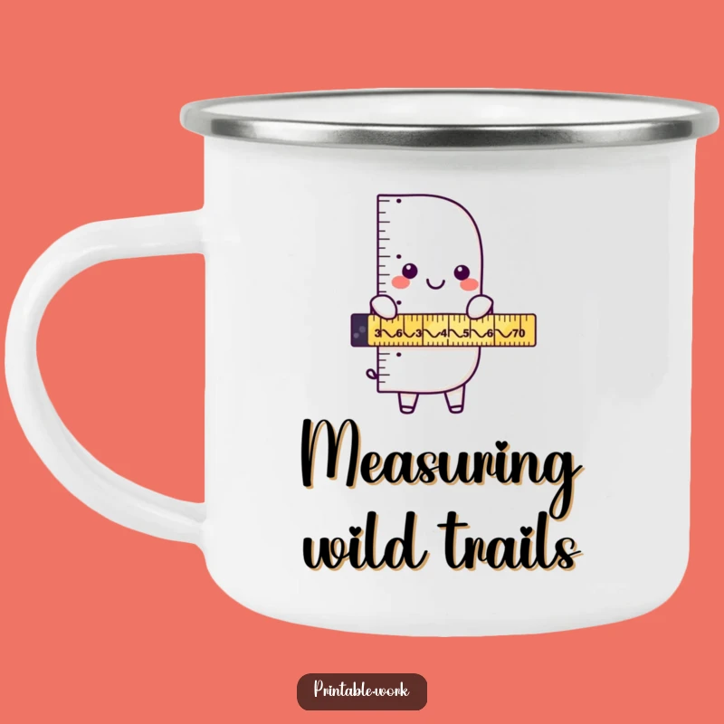 Campfire Curves: Funny Ruler Zigzag Camping Mug