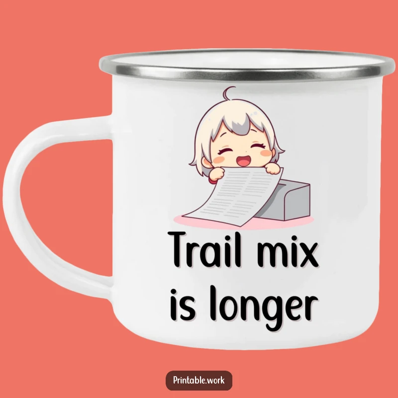 Funny Giggling Camping Mug: Long Document Printing Adventures, A Hilarious Funny Gift!