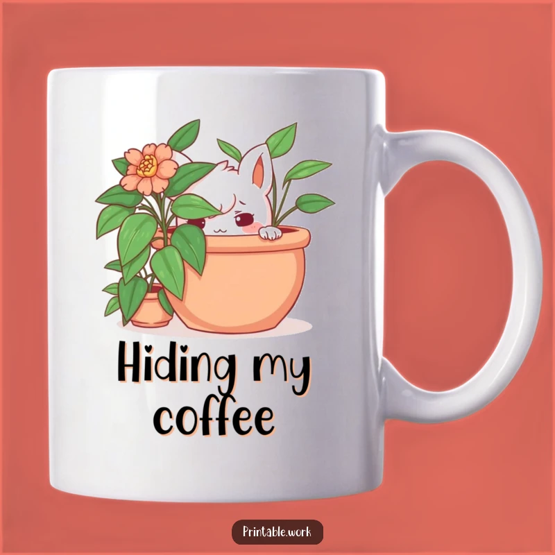 Funny Hidden Plant Mug: Mischievous Character Gift for Little Pranksters