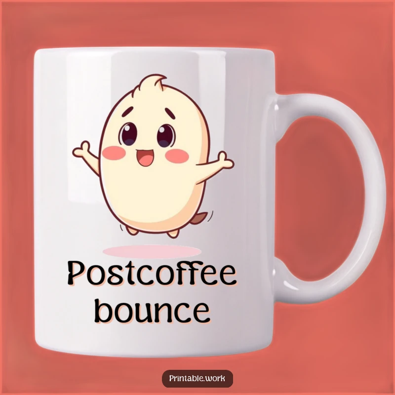 Funny Stamp Bounce Mug: Hilarious Gift for Postal Enthusiasts