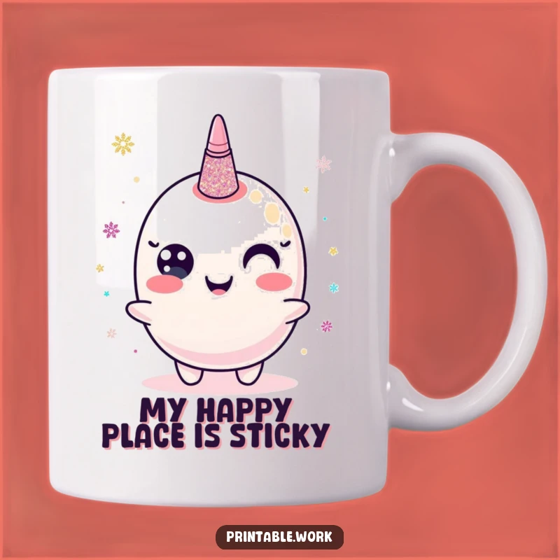 Funny Glitter Glue Mug: Dispense Smiles with Shimmering Dots!