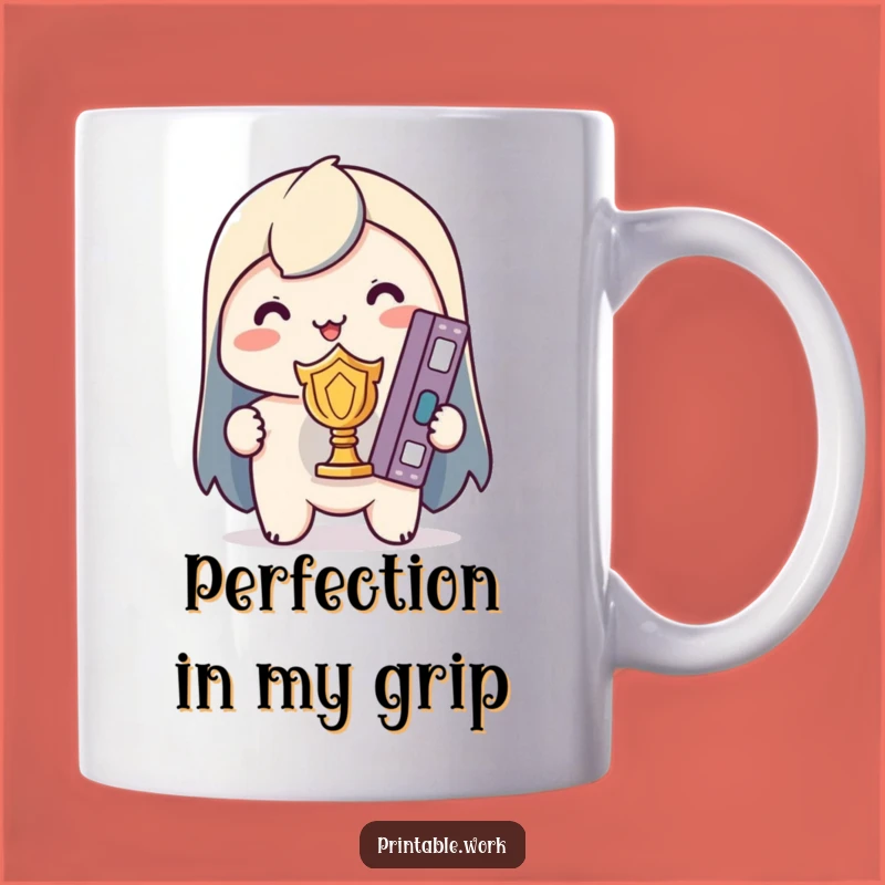 Funny Kawaii Organizer Mug: Binder Trophy Holder, Perfect Gift for the Organized