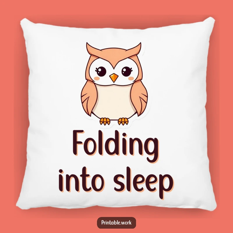 Comfortable Funny Kawaii Owl Origami Pillow: Soft and Funny Gift for Quiet Crafters