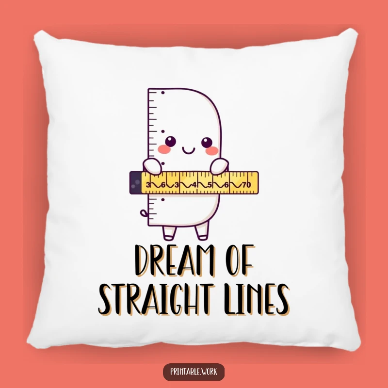 Cozy Calculations: Funny Ruler Zigzag Pillow for Comfort