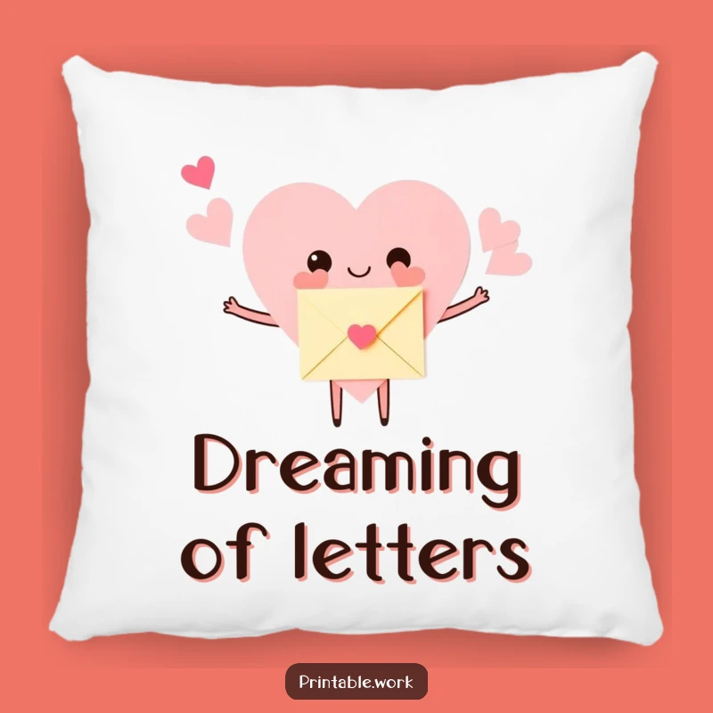 Cozy Funny Hugging Heart Pillow: Add Comfort and Affection with this Sweet Character Pillow