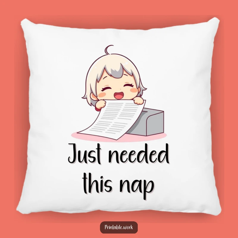 Funny Giggling Pillow: Absurdly Long Document Printing Comfort, A Hilarious Funny Gift!