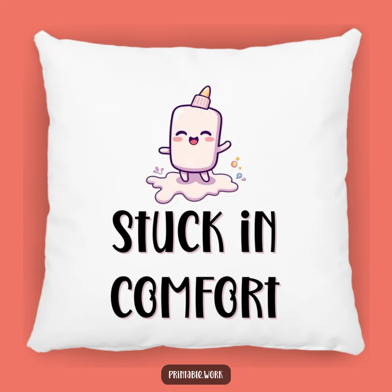 Funny Glue Stick Goo Pillow: Cozy Comfort for Creative Minds
