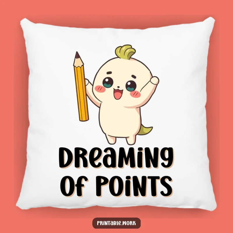 Funny Pencil Perfection Pillow: Snuggle Up with Your Triumphant Ideas