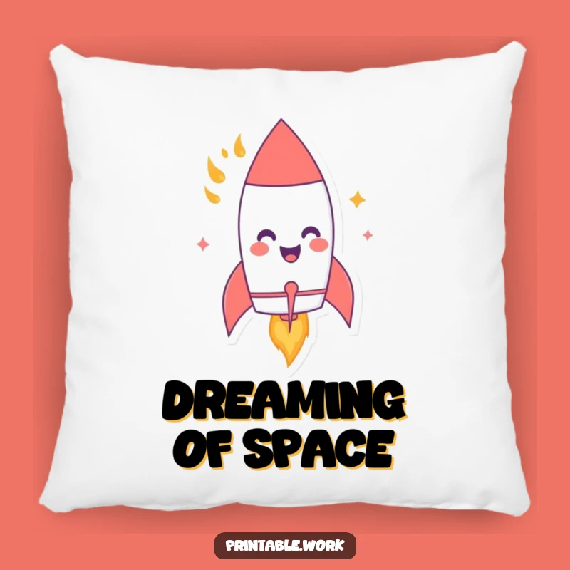 Funny Rocket Pillow: Cozy Blast Off Comfort, Adorable Humorous Gift