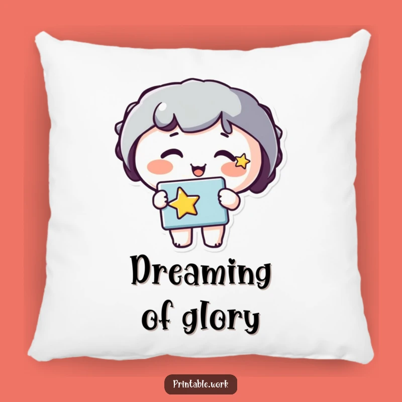 Funny Star Cheeks Pillow: Cozy Artistic Decor, Perfect Funny Gift