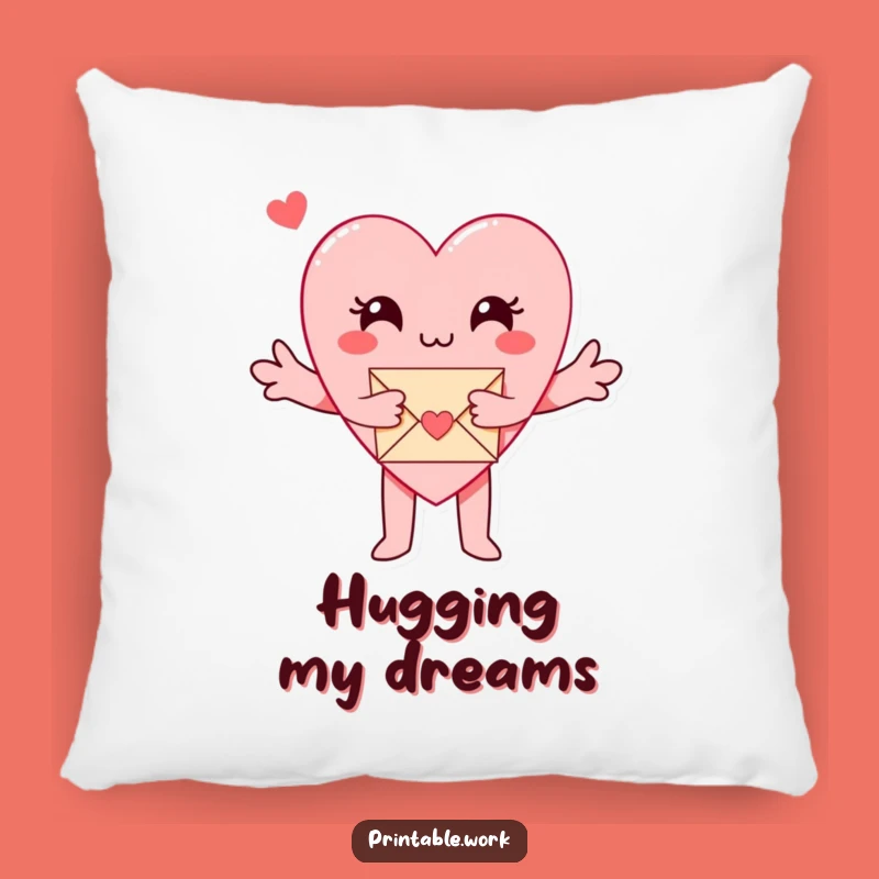 Funny Paper Heart Pillow: Cozy Hugs and Love Letter Comfort