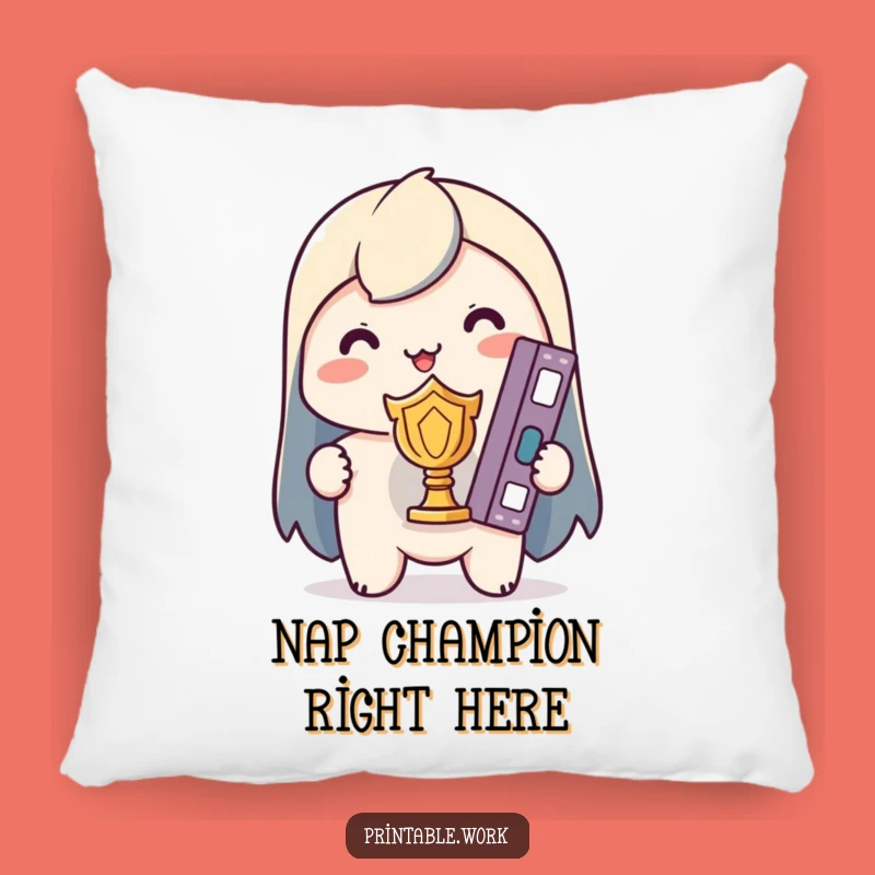 Funny Kawaii Organizer Pillow: Binder Trophy Comfort, Comfy & Humorous Gift