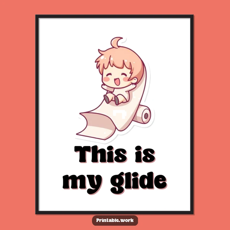 Funny Paper Slide Digital Art - Hilarious Printable Decor