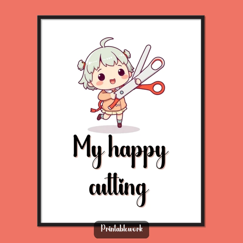 Funny Scissors Jig Digital Art - Lively Printable Decor