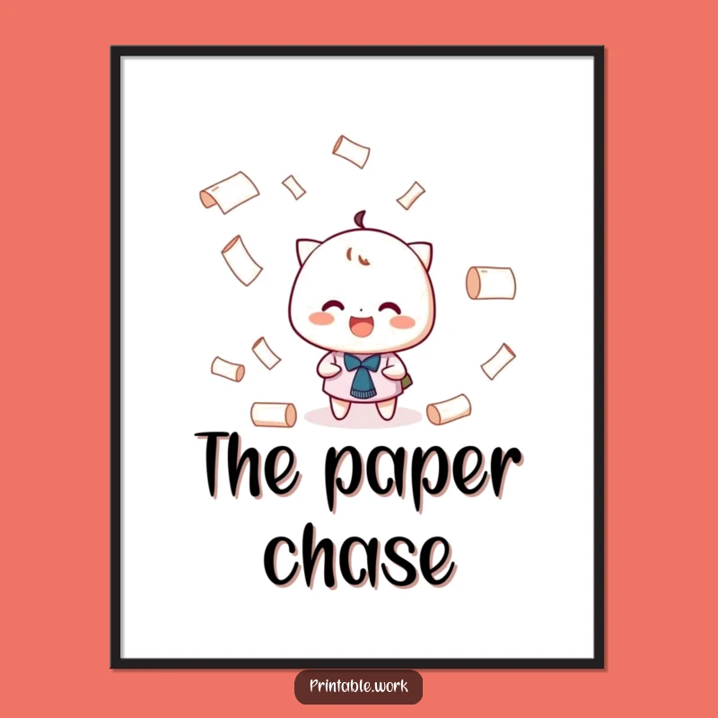 Funny Juggling Paper Art - Grinning Skill Print - Instant Charm Gift