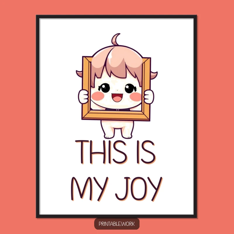 Funny Picture Frame Digital Art - Joyful Printable Decor