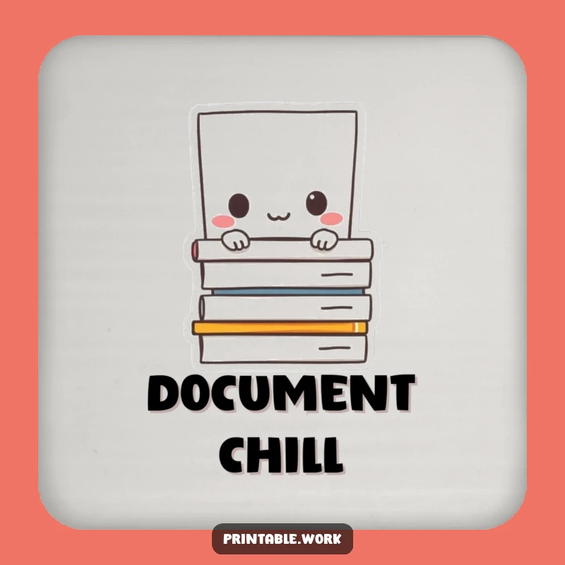 Funny Paper Coasters: Peeking character, protect surfaces with shy and hilarious art.