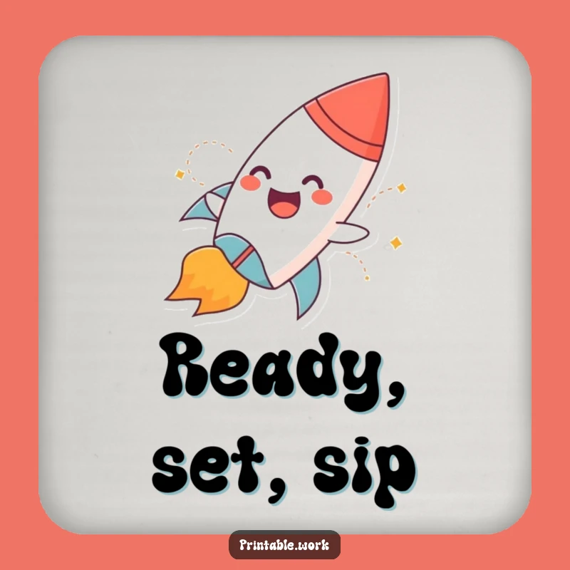 Funny Rocket Coaster: Blast Off Table Protector Gift for Hosts