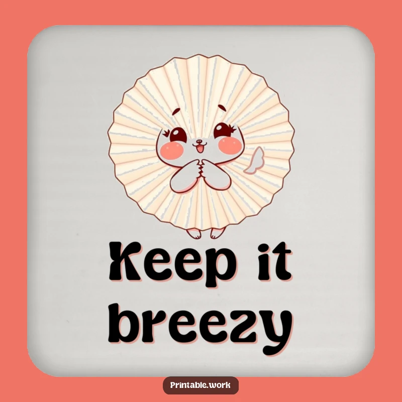 Funny Paper Fan Drink Coaster: Playful Flutter Protection for Surfaces