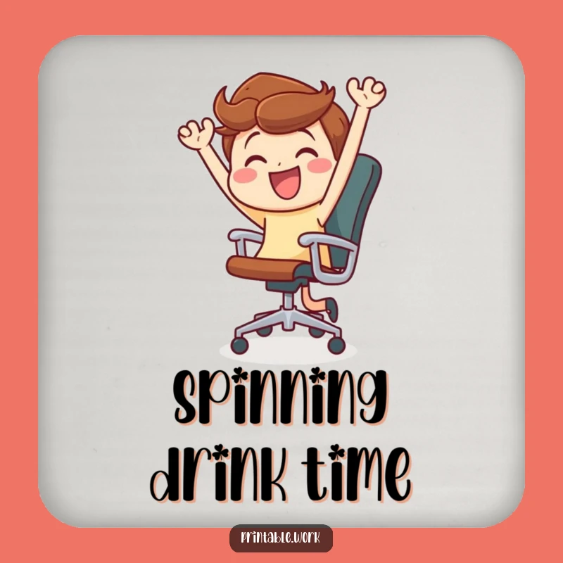 Funny Office Chair Dance Coaster: Protect Your Surfaces with a Smile