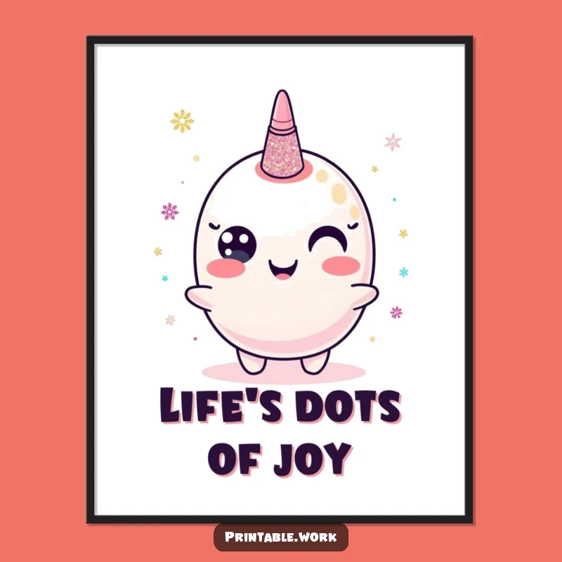 Funny Glitter Glue Poster: Dispense Joy with Shimmering Dots on Your Walls!