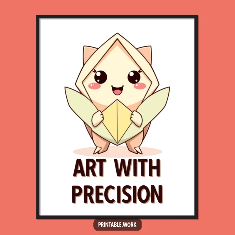 Funny Origami Smile Poster: Adorn Your Walls with Delicate Art and Humor
