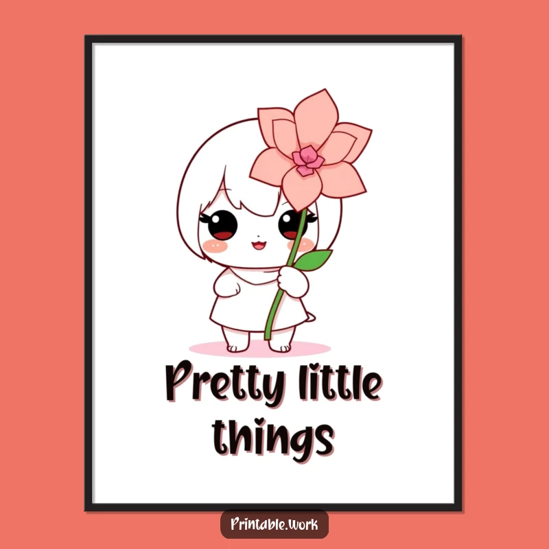 Kawaii Flower Maker Poster - Proud Crafter Art, Perfect Wall Decor Cute Gift!