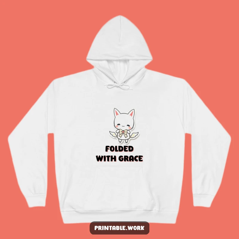 Cozy Funny Paper Character Curtsy Hoodie: Warmth with Hilarious Grace