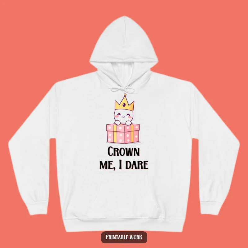 Funny Paper Crown Hoodie: Cozy Regal Vibes for Celebrations Gift