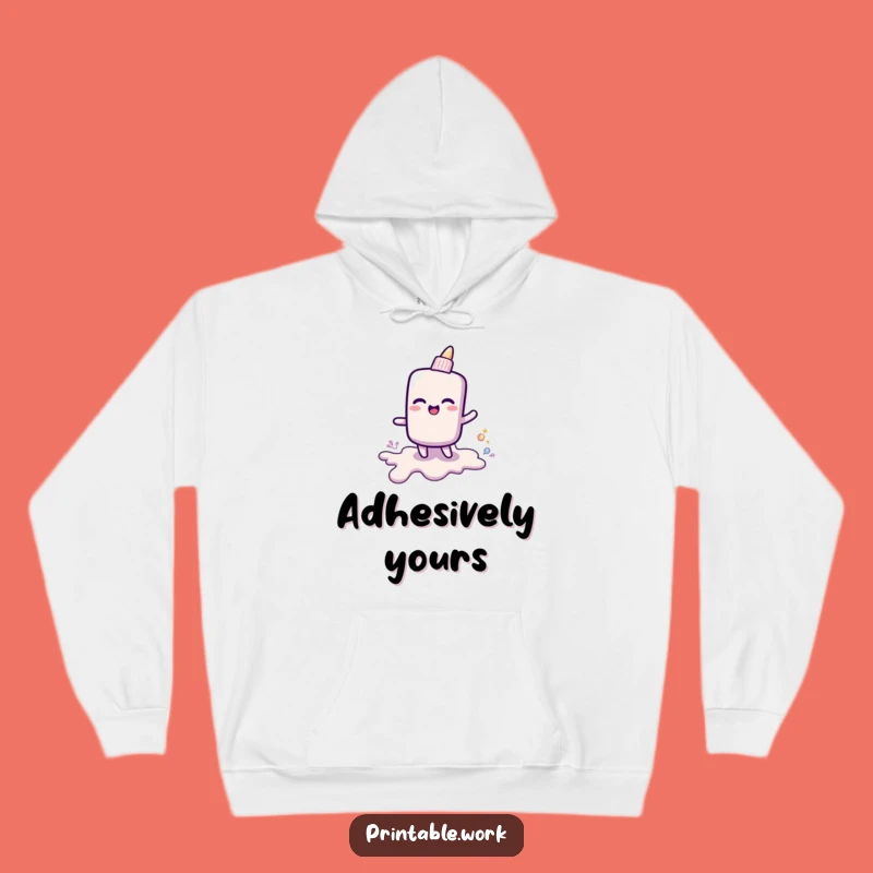 Funny Glue Stick Goo Hoodie: Cozy Comfort for Creative Vibes
