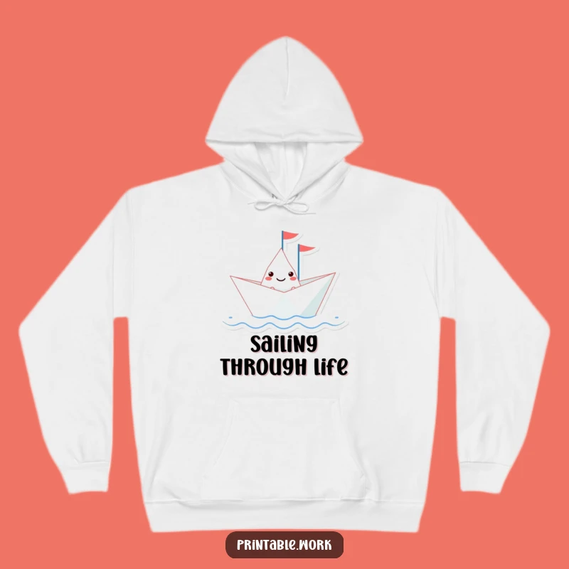 Funny Paper Boat Hoodie: Cozy Sailing Adventure for Chilly Days Gift