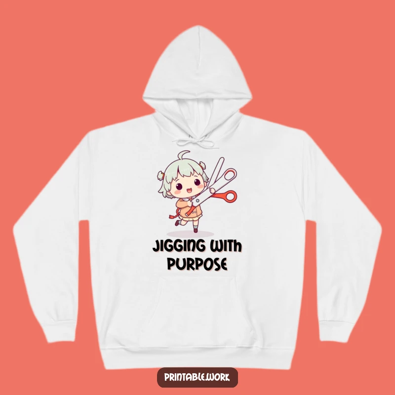Funny Scissors Jig Hoodie - Cozy Comfort for Playful Souls