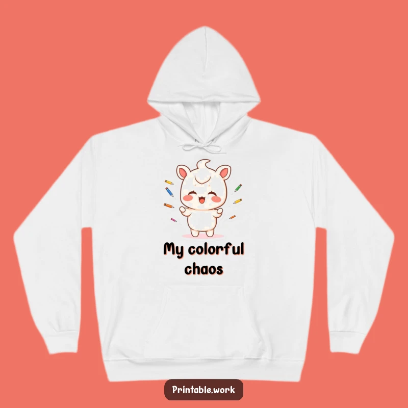 Funny Kawaii Hoodie: Giggling Pen Juggler, Awesome Funny Gift!